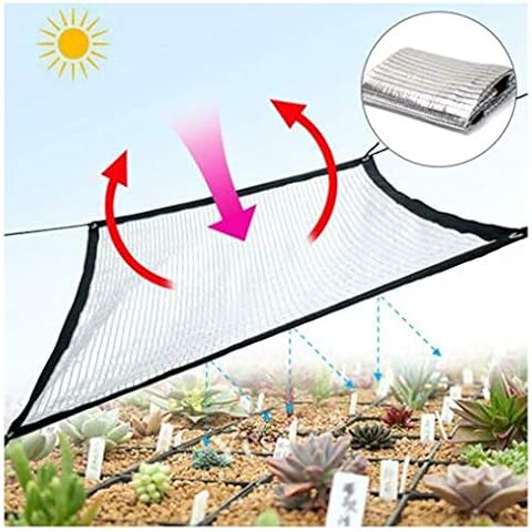Sun Shade Sail, Aluminum Foil Shade Cloth Sail Shade Canopy for Patio Garden Outdoor Facility Activities Plants Barn Kennel Car Roof Cover, Multiple Sizes (Size : 1x1m(3x3ft)) Cover