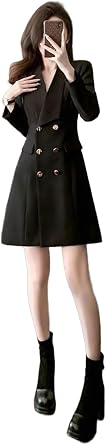 Womens Double Breasted Tuxedos Blazer Wedding Formal Shawl Lapel Suit Jacket Coat