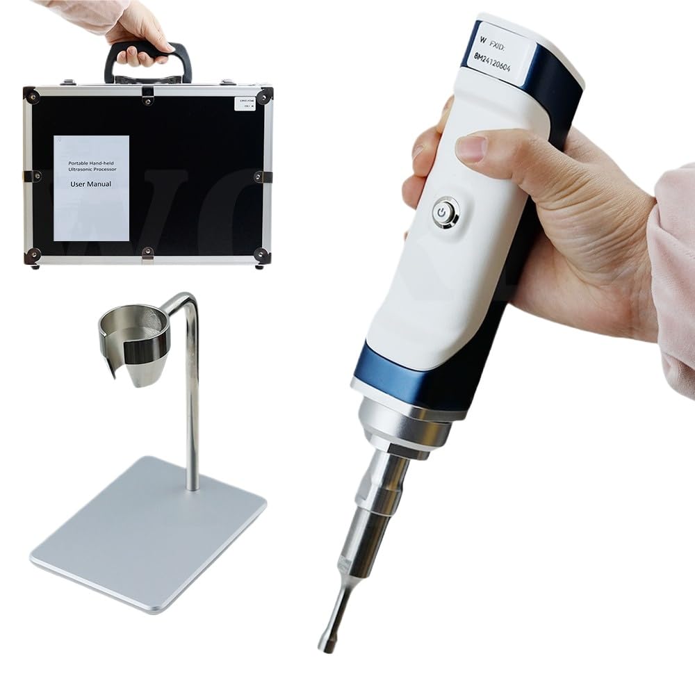 Handheld Ultrasonic Homogenizer 300W 30KHz Portable Sonicator Processor Cell Disruptor Emulsifier with Bracket Carrying Case for Lab Use – Probe Sold Separately