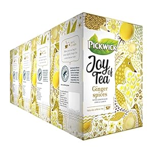 Pickwick Joy Of Tea Ginger Spices Kruidenthee met Citroenverbena, Gember, Citroengras en Anijs (60 Theezakjes, 100% Natuurlijk), 4 x 15 Theezakjes