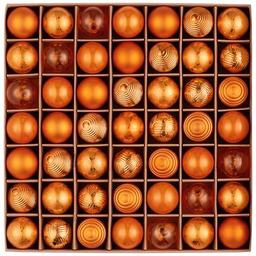 Weihnachtsdeko Orange 13 Valery Madelyn Weihnachtskugeln, 49 Stück 3cm Bruchsichere...