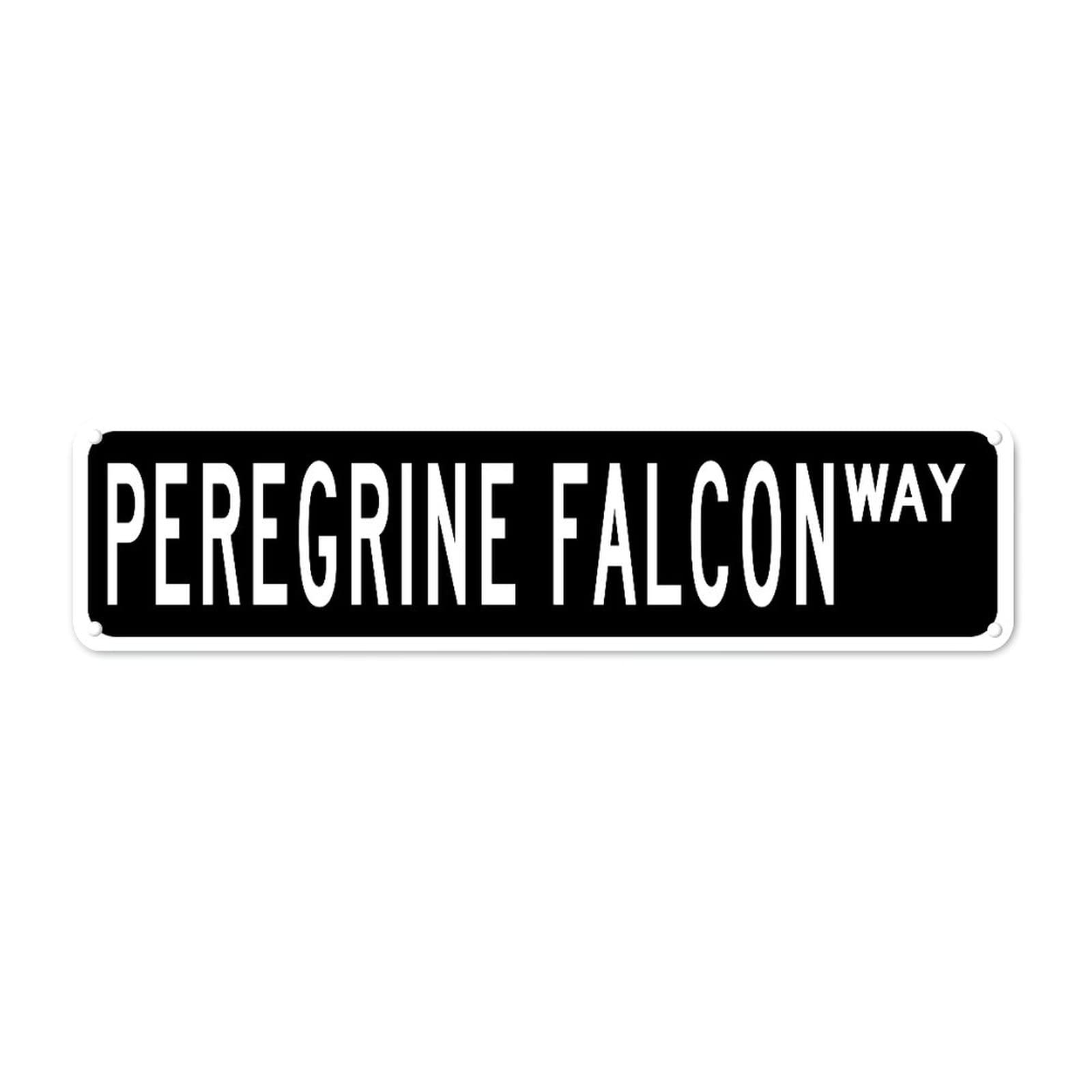 Peregrine Falcon WAY Retro Tin Signs Aluminum Metal Sign Art Plaque Living Room Home Kitchen Garden Wall Non-Fade Funny Decor 4x16 Inch
