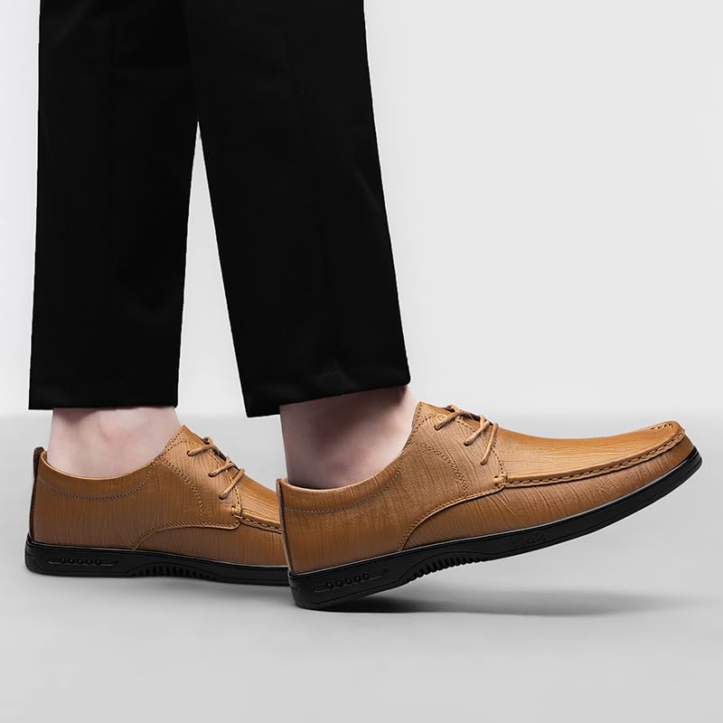 Image of MWX Men's Leather Shoes Loafers Slip On Formal Dress Fashion Casual Comfort Business Walking Shoes