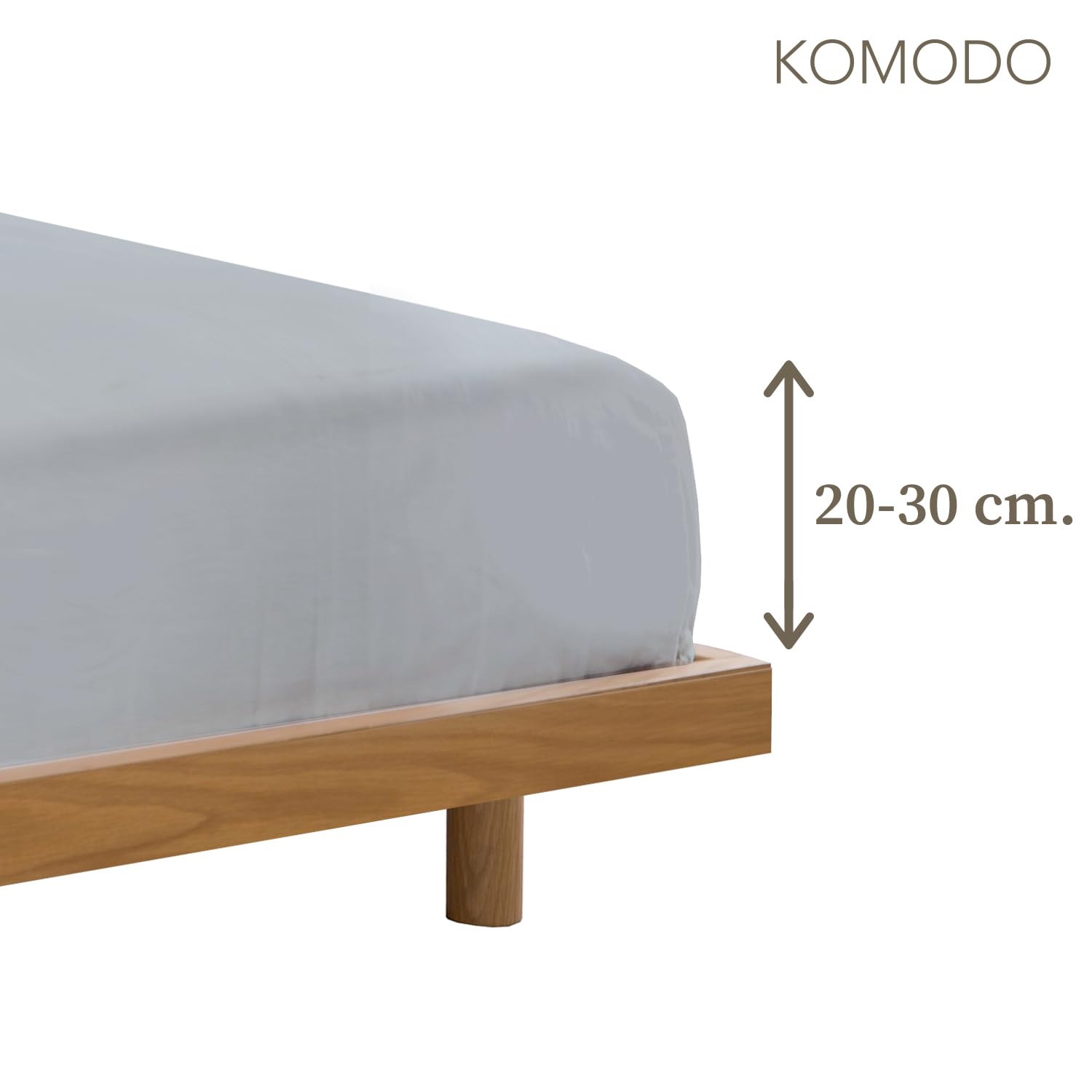 Lenzuolo Sotto con Angoli Matrimoniale, 100% Jersey di Cotone Elasticizzato sui 4 Lati, Misura cm.170/180x190/200, Altezza Angolo fino a 30cm, Oeko-tex Certificato, No stiro