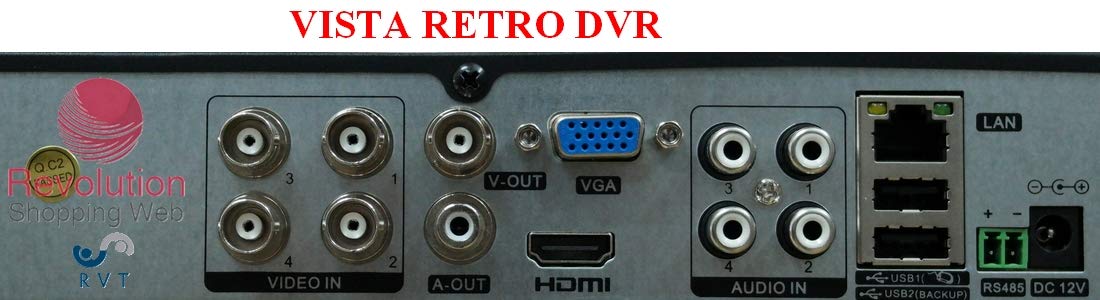 RVT-AHD26104 DVR NVR 4 Canali CH 3.0 MP / 1080P 5 IN 1 PER SISTEMI DI VIDEOSORVEGLIANZA 12 CANALI IN MODALITA' NVR