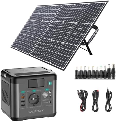Générateur Electrique Portable 300W avec Panneaux Solaires Pliabl...