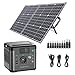 SWAREY Generador Solar Portátil, 222Wh Estación de Energía con Panel Solar de 100W, Salida de CA de 300W (Pico de 600W), Puerto USB-C de 65W, Batería Externa para Camping, Viajes, Pesca, RV