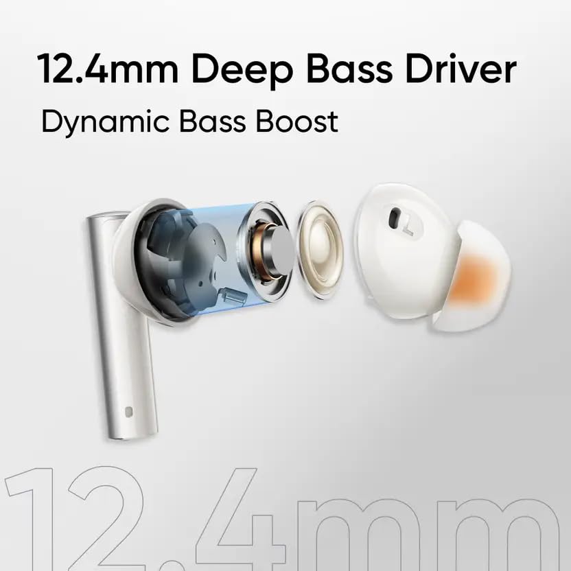 Image of Real Me Air 6 Buds | 50dB Active Noise Cancellation, Hi-Res LHDC Audio, 12.4mm Dynamic Bass Driver, 6 Mic Clear Voice Calls, 51,IP55 Waterproof,TWS for Apple & Android (Air 6, Royal Violet)