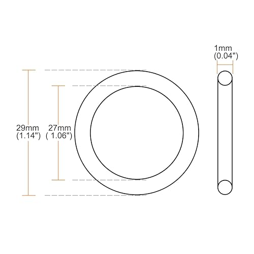 Miniatura 3 de uxcell Juntas tóricas de goma flúor, 1.142 in de diámetro exterior 1.063 in ID 0.039 in ancho FKM Junta de sello para maquinaria fontanería, verde,