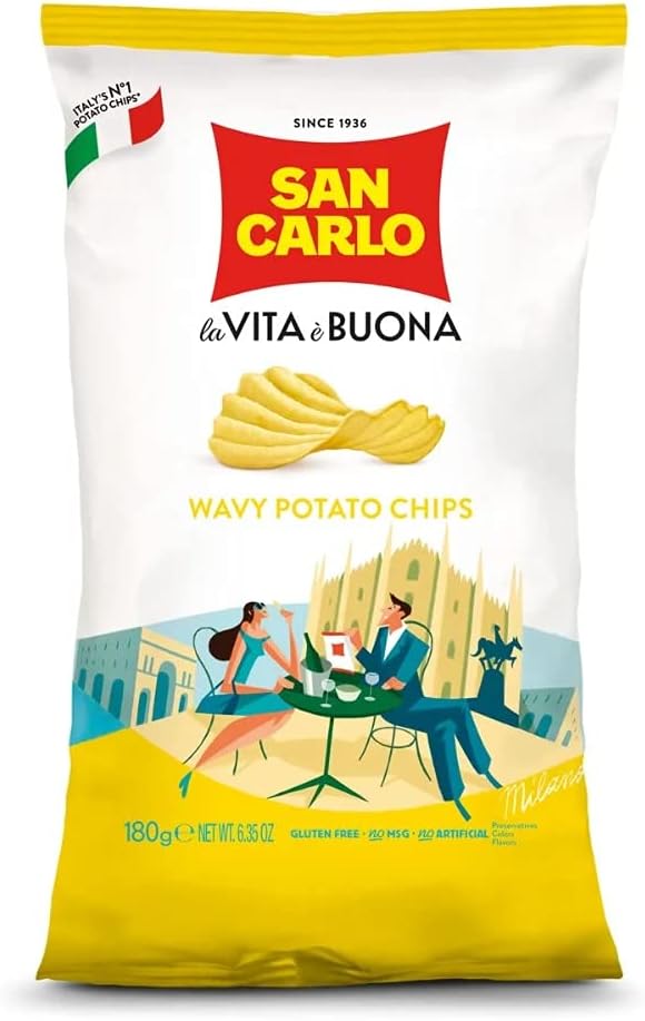 WAVY POTATO CHIPS 180gr