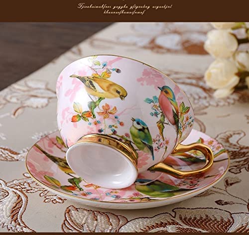 SGSG Juego de té de la Tarde de China de Hueso británico, Taza y platillo, Juego de café de cerámica Europeo, Taza de té… - Imagen 6
