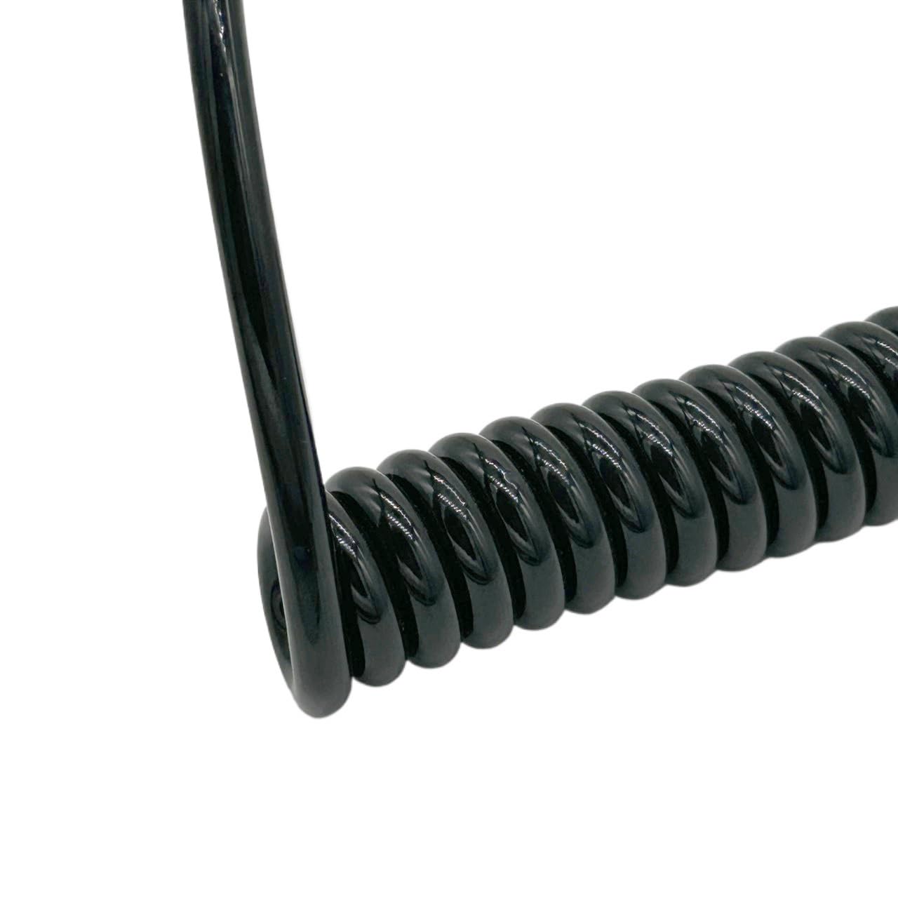 Spirale enroulée Câble à ressort à 4 conducteurs 26 AWG extensible de 1 mètre à 15 mètres de fil télescopique en spirale Fil de tension(3 meters)