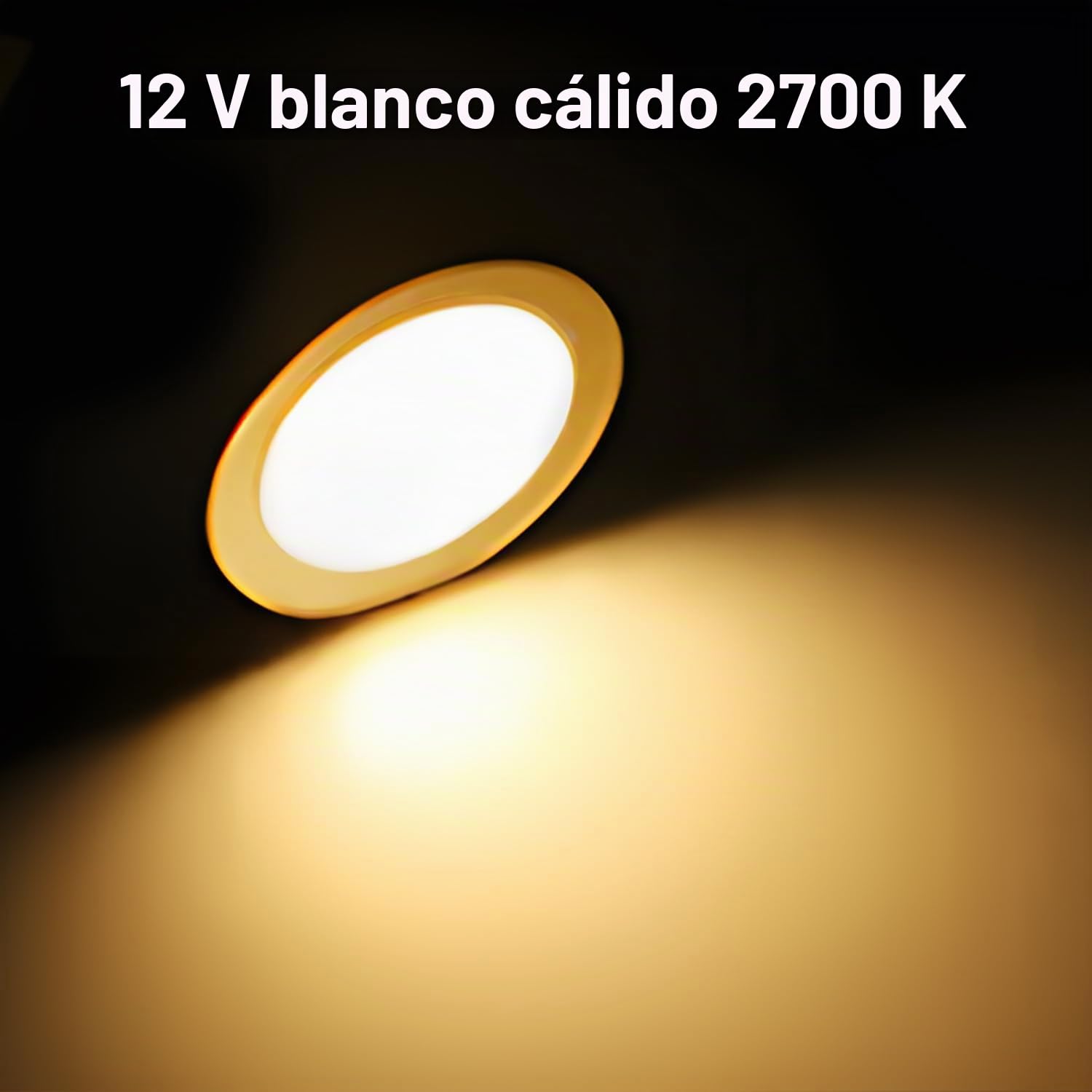 Arotelicht juego de 16 unidades Foco LED empotrable de 12V,Suelo Led, IP67, resistente al agua,2800K,color blanco cálido,0.6W, diámetro de 32mm, para terraza, cocina, jardín, luz decorativa de