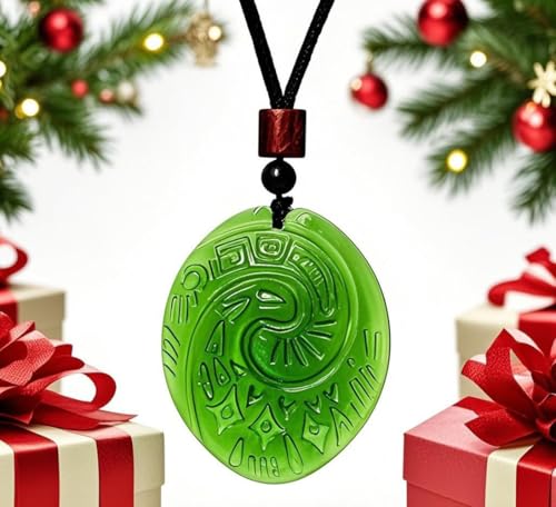 Green Stone Heart Necklace for Women Costume Accessories with Heart of Goddess Pendant Gifts Ideas for Cosplay/Halloween/Valentine/Birthday/Christmas3