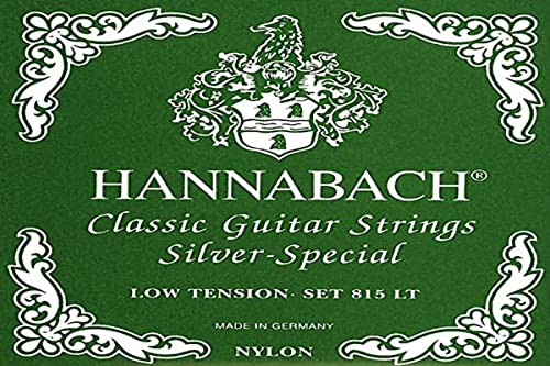 Corde Hannabach per chitarra classica Seire 815 Low Tension Silver Special (corde di alta qualità, multiuso per quasi tutti gli strumenti, corde per chitarra classica, Made in Germany)