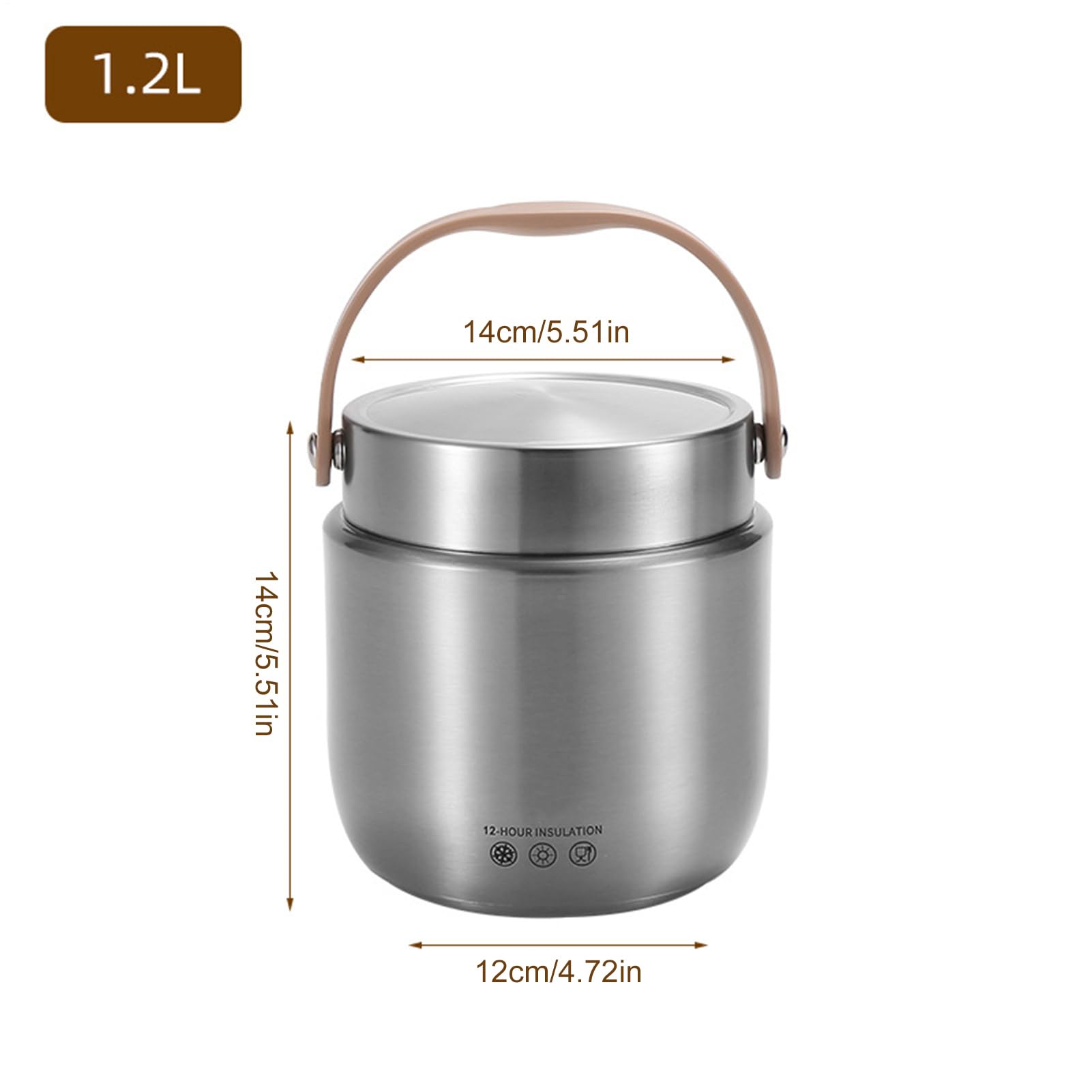 Recipiente De Comida Caliente De Almuerzo Termo Para Sopa Térmico 1,2 L