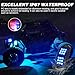Nilight RGB LED Rock Lights Kit 10 PCS 18LED Wide Angle Wheel Well Light with Remote & Bluetooth App Dual Control Multi Modes Underglow Multicolor Neon Pod for ATV UTV SUV Offroad Truck RZR Boat