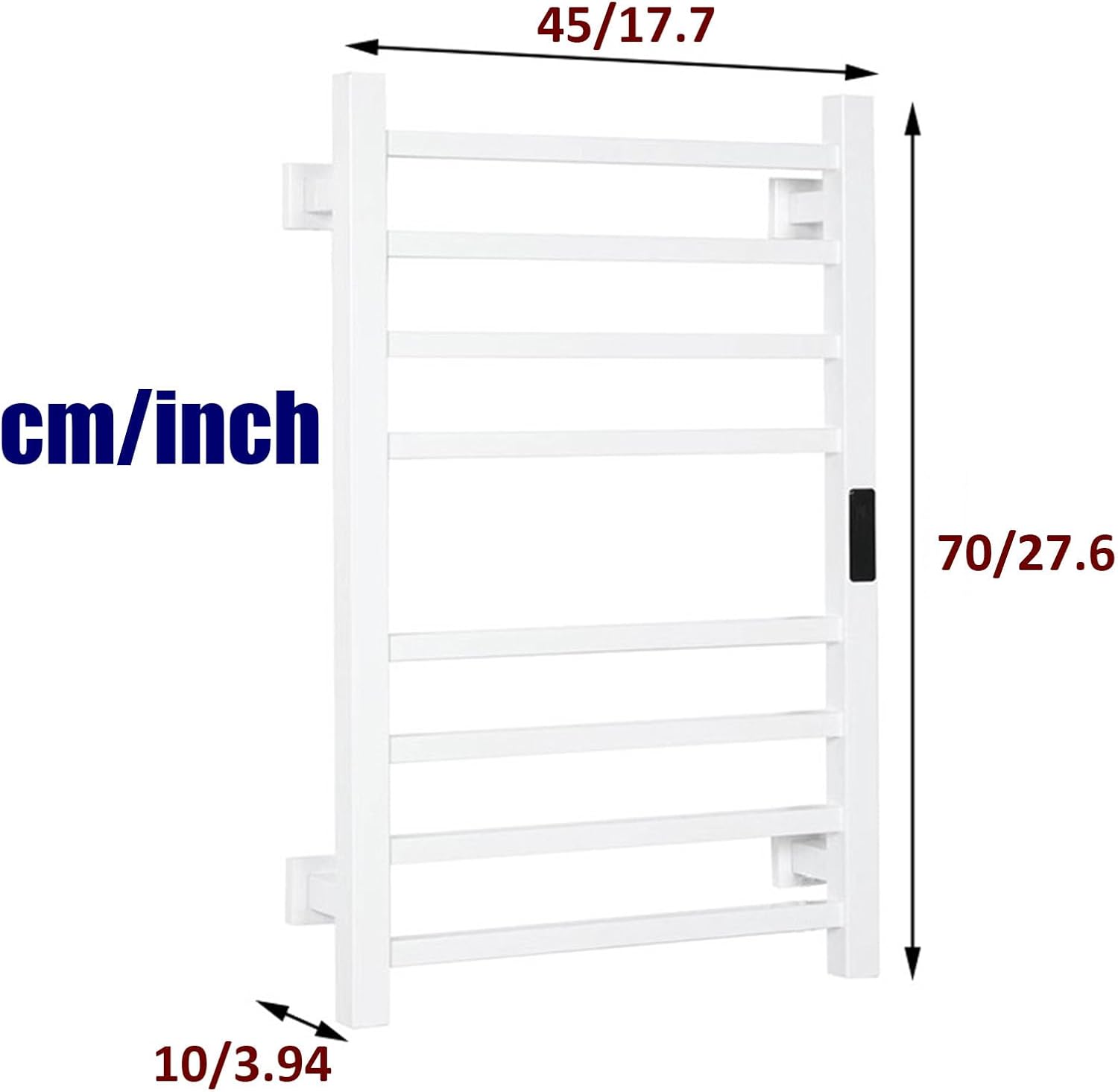 White,Hard Wired,Stainless Steel for Drying Towels and Garments,Radiator Towel Racks for Bathroom,Bathroom Heated Towel Bar Wall Mounted