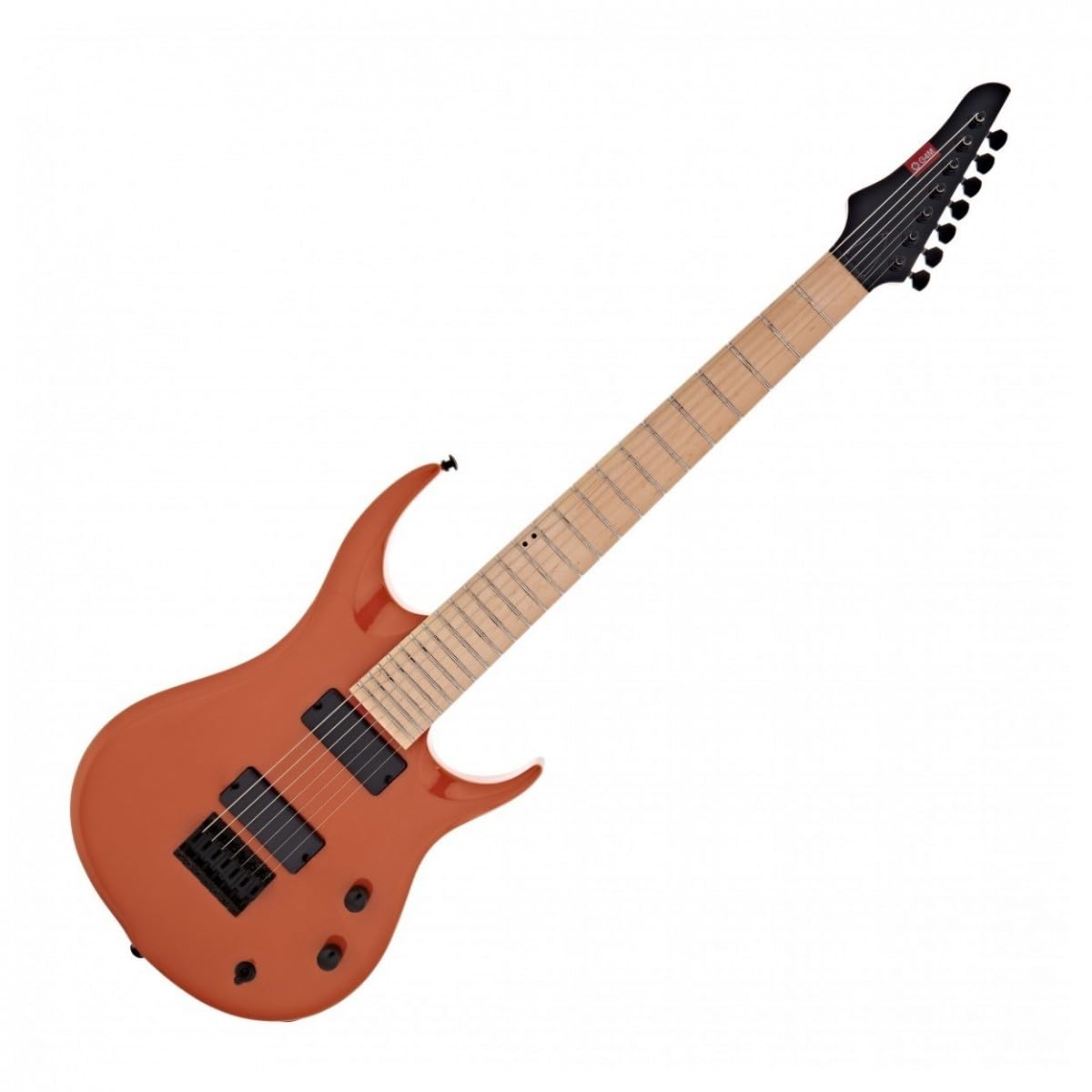 Chitarra elettrica a 7 corde lunghezza scala 27", 529 di G4M, Marmalade | 7 Corde con Scala 27", Humbucker Ceramici per un Tono Aggressivo, Capotasto Graphtech Nubone, Ponticello Fisso, Manico C