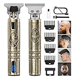 Haarschneidemaschine Profi,Bartschneider Herren Wiederaufladbar,Typ-C Aufladung, Kabellose Haarschneidemaschine Mit Lcd,Mit 4 GrenzkäMmen,Extra Lange Akkulaufzeit,Die Besten Geschenke FüR MäNner