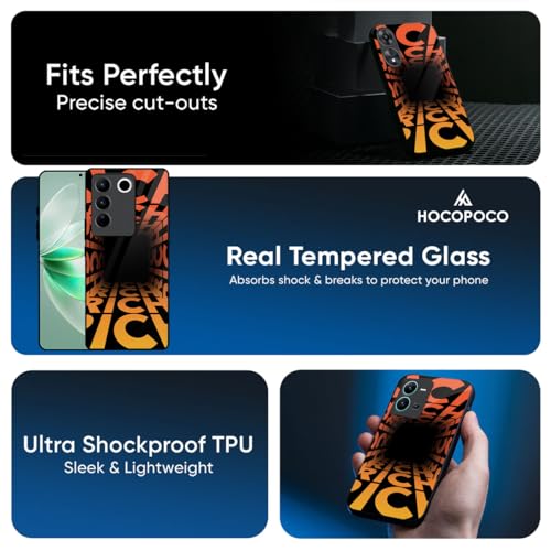 Image of Printed Tempered Glass Back Case Cover Compatible with iQOO Neo 10 5G - Eye Twister Illusion Real Glass case