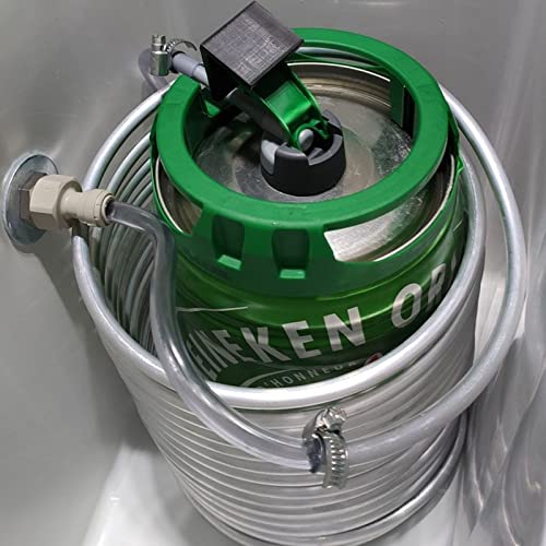 Chopeira A Gelo 34L com Torneira Italiana Cromada, Serpentina 10m e Destrave para Barril 5L Azul