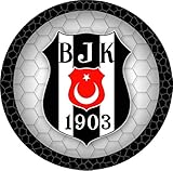 Besiktas Runde Tortenaufleger 20CM - Geburtstag Tortenbild Zuckerbild Tortenplatte Oblate Kuchenzuckerplatte