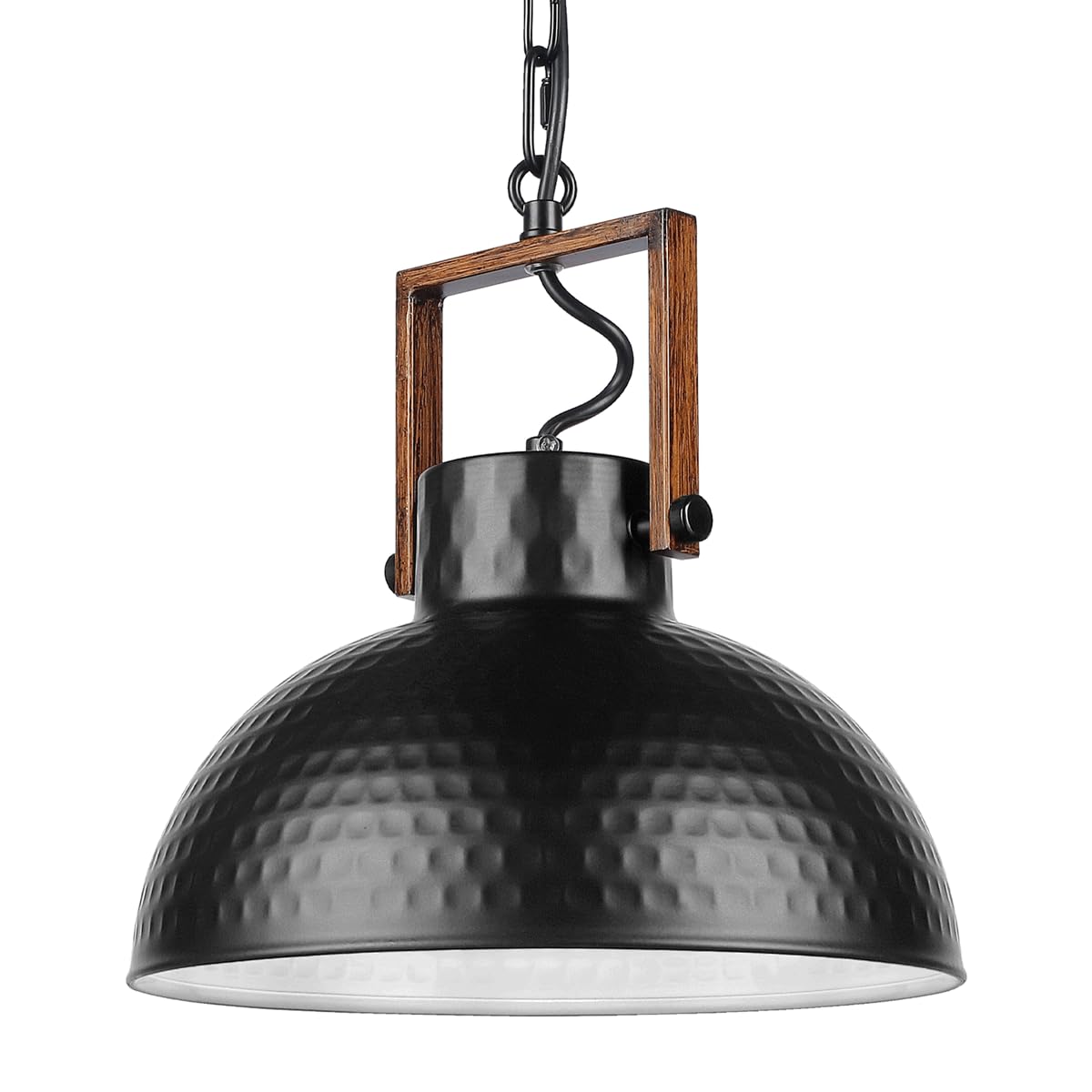 Lustre de style industriel nordique en fer noir avec douille E27 pour plafond