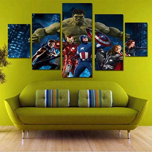 Cuadro de Vengadores para salas modernas con diseño de lienzo de superhéroes 2
