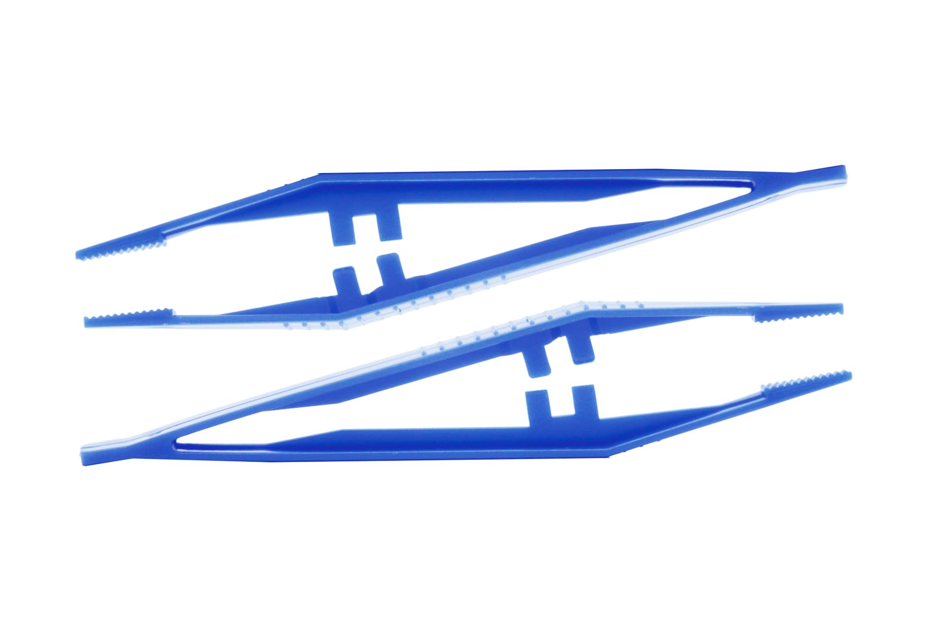 TIGA-MED Pinzette sterili monouso | blu | circa 12,5 cm | pinzette in plastica in polistirene | pinzette mediche monouso per pratica e laboratorio (400)