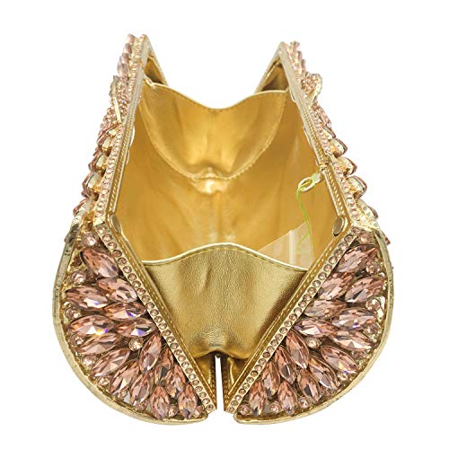 Image of Boutique De FGG Mini Sparkly Crystal Clutch Purse for Women,Evening Bags with Spikes,Wedding Party Rhinestone Clutch Handbag