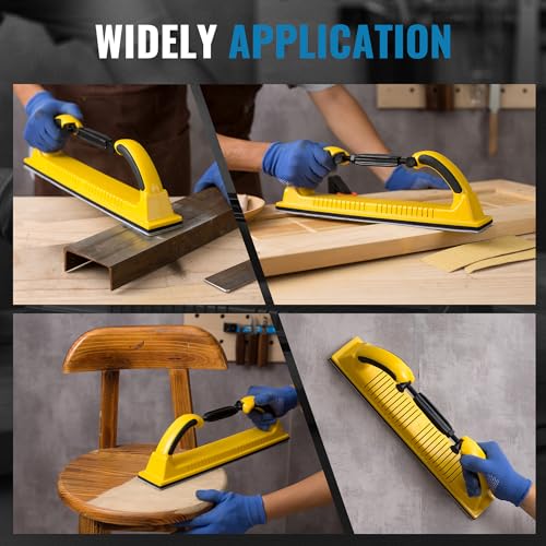 S SATC 2-3/4" x 15-3/4" Adjustable Radius Longboard Flexible Sanding Blocks with Hook & Loop Backing and PSA Sandpaper Conversion Adapter Pad for Sanding Auto Body Woodworking by S SATC - Used condition - Image 5
