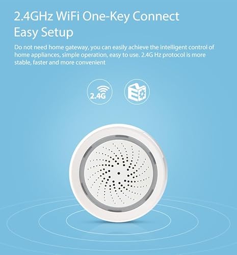 Mengshen Alarma WiFi Inteligente Sirena de Alerta Fuerte de 100 dB con luz estroboscópica para Seguridad en el hogar y Control Remoto de la aplicación Funciona con Tuya/Smart Life/Alexa/Google Home - imagen 7