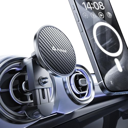andobil Handyhalterung Auto Runde lüftung für MagSafe Handy Halterung Auto | [Upgrade Metallclip & 20xN56 Magnet] KFZ Handy Halterung für Mercede Benz A/B/C-Klasse/Sprinter/W205/ A