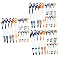 NUOBESTY 60pcs Zebra Ballpoint Pens Soccer Theme Retractable Black Ink Boys and Girls Stationery Bulk