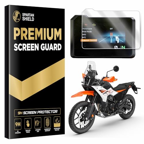 Image of Spartan Shield Digital Meter Screen Guard For NEW 2026 KTM DUKE 250 / 200 / 390 || 5 INCH COLOR TFT Instrument Display Protector || Anti Scratch || Water Resistant || Duke250 Duke390 Duke200 Bike Accessories 2024 [NOT FOR BLACK & WHITE Speedo ] [Not Tempered Glass] (390 ADV [5 inch Color TFT])