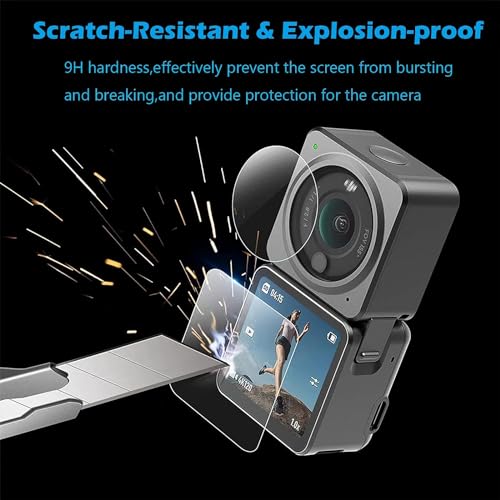 Image of M.G.R.J Tempered Glass Screen Protector for DJI Action 2 Action Camera (3 P'cs Set)