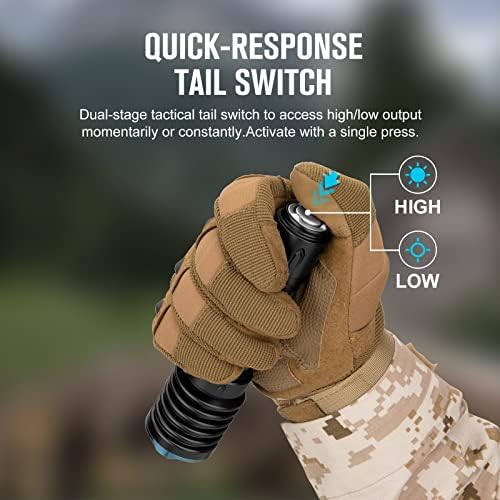 OLIGHT Warrior X 3 Tactical Rechargeable Torch 2500 Lumens Dual Switches Handheld Flashlights for Outdoors Hunting Emergency Camping Outdoor Hiking