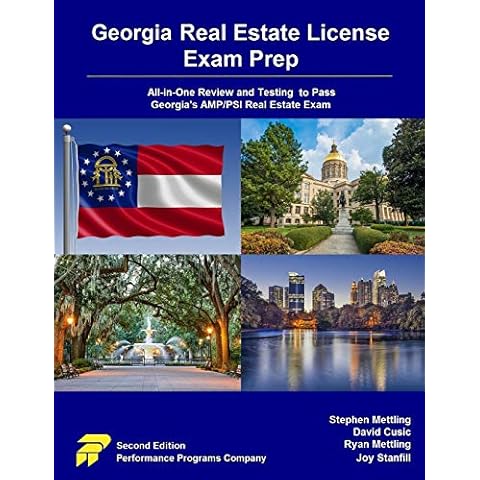 Georgia Real Estate License Exam Prep: All-in-One Review and Testing to Pass Georgia's AMP/PSI Real Estate Exam Cover