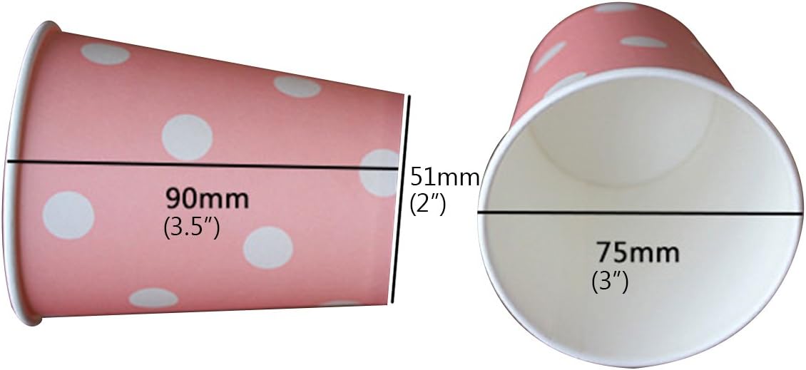 Party Disposable Cups, Paper Cups for ，Weddding & Party Cups 8oz (Multicolor Dot 50pcs) - Image 8