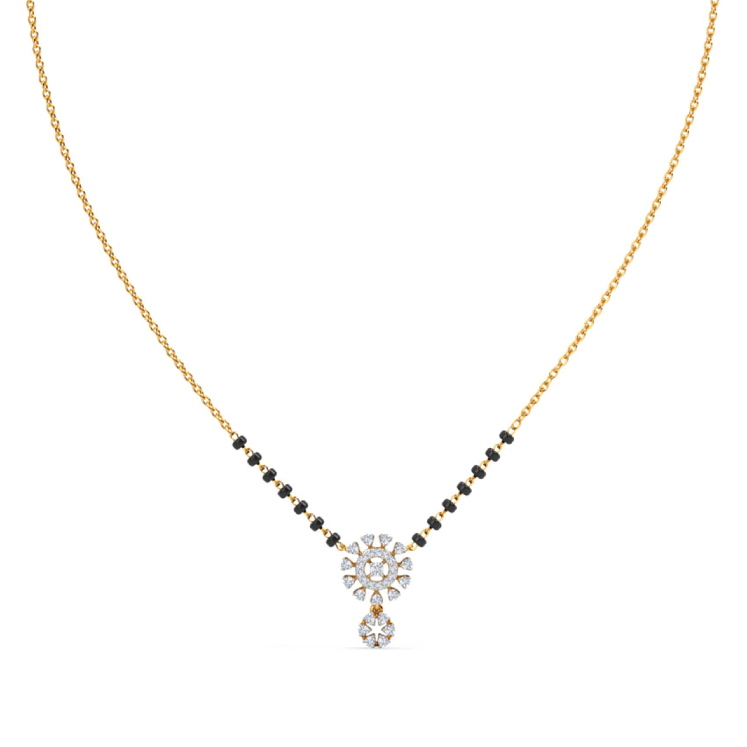 American diamond short mangalsutra for women 18 Inch