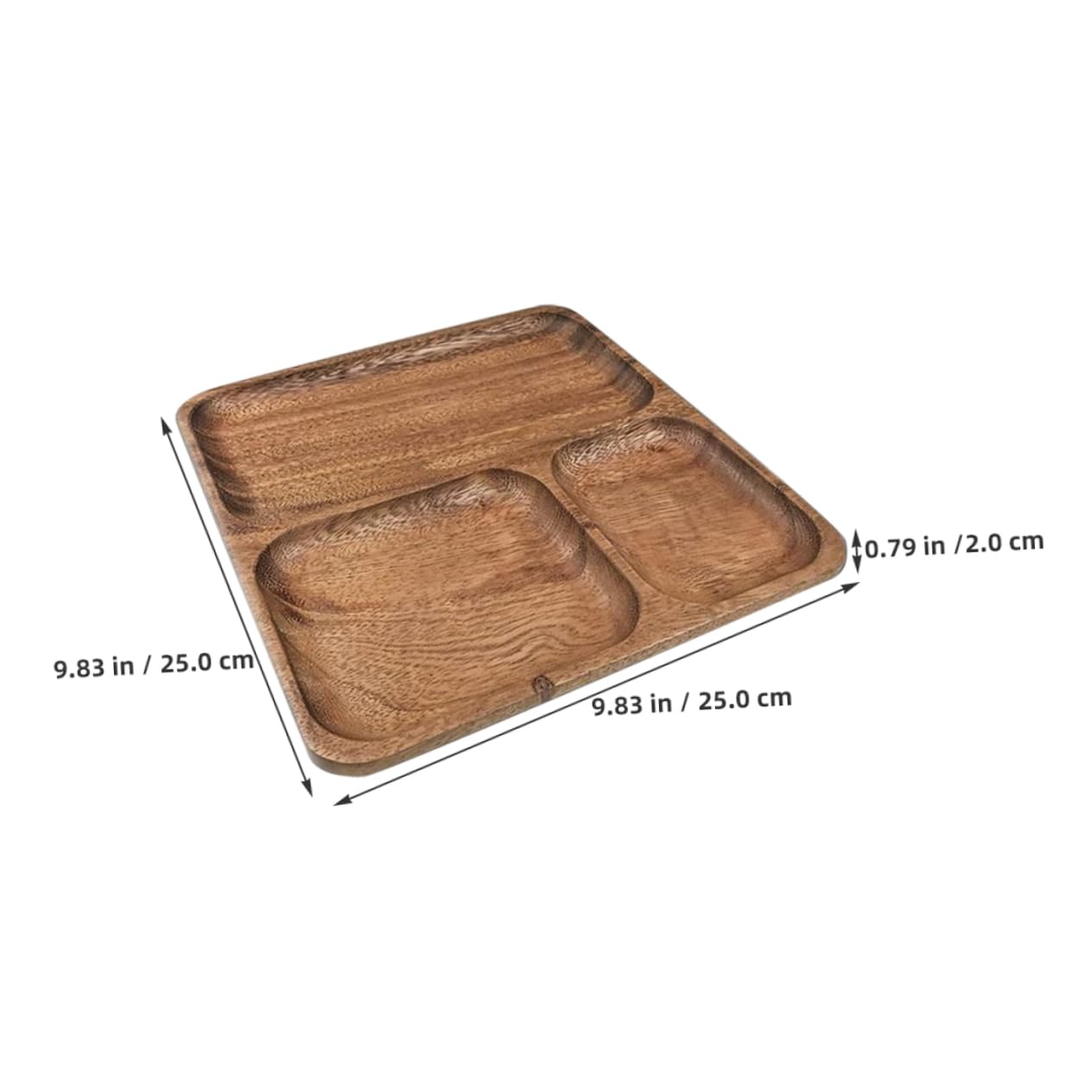 Vassoio in Legno Scomparti per Frutta Secca e Dolci