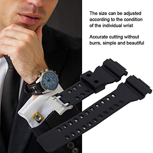 Germerse Pulseira de relógio de silicone de substituição com caixa de relógio compatível com Casio G