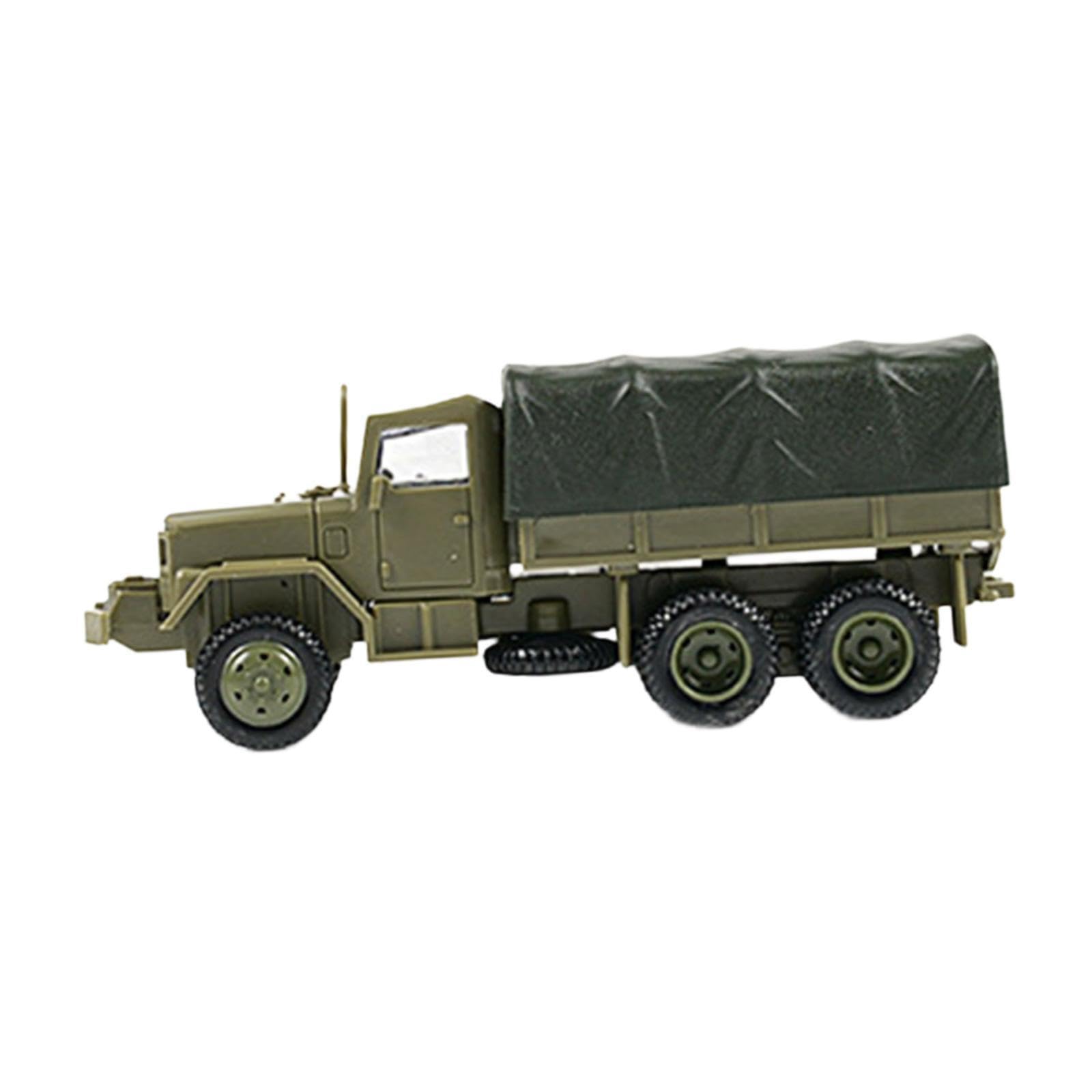 Quxvuis Boys Miniature Truck Heavy Truck Model Miniature Vehicles Toy Armored Transport 4D Model High Detail Diy Assembly Easy Finish Car Vehicles Toys 1/72 Scale