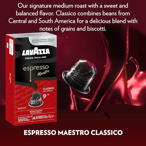 Lavazza Espresso Classico Medium Roast 100% Arabica Aluminum Capsules Compatible with Nespresso Original Machines 10 count (pack of 6), Value Pack – Packaging may vary - image 2