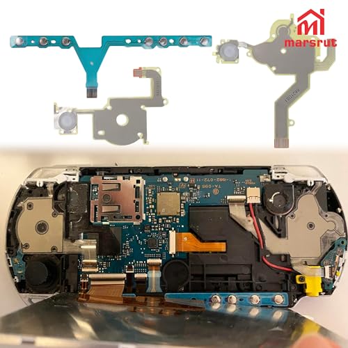 Image of Replacement Flex Cable Parts Fits for PSP 3000 3001 3004 3006 3007 3008 300X Series, Left Right Buttons Flex Ribbon Full Cable Function Start Home Volume PCB Keypad Part (3pcs /set)