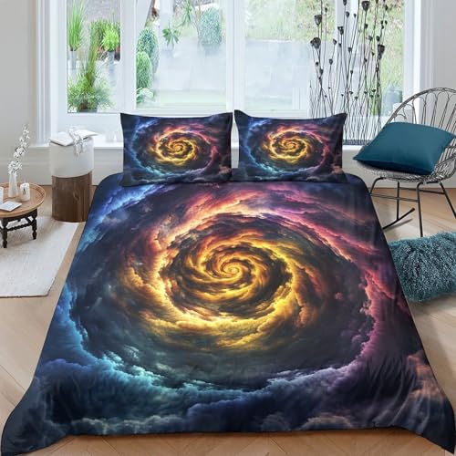 Housse de couette Tour Eiffel 3D parure de lit microfibre 140x200cm pour lit simple ado
