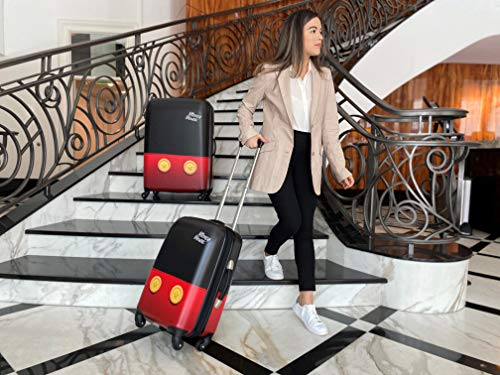 American Tourister Disney Hardside Luggage With Spinner Wheels, Black,Red, 21" #TOP7