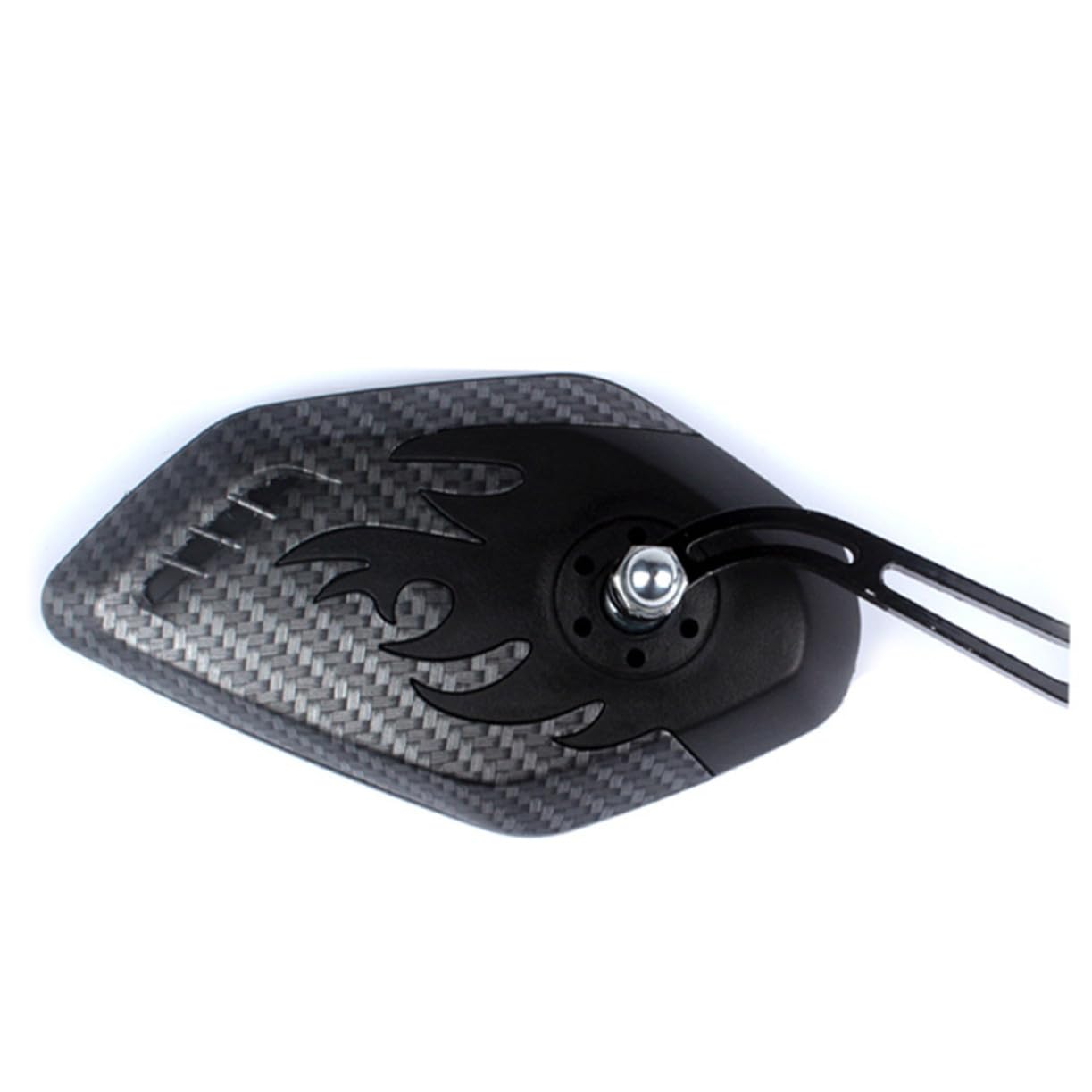 Specchietti Manubrio per Bicicletta Coppia Nero Carbonio | Manubrio 21-23mm, Lega di Alluminio e Abs, Angolo Ampio Regolabile e Rotazione Completa