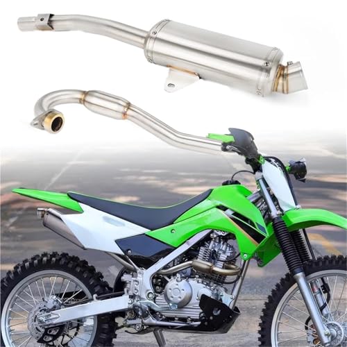 Auspuffteil Edelstahl Für Kawasaki KLX140 KLX140L R 2021-2023 2022 Schalldämpfer Motorradauspuff